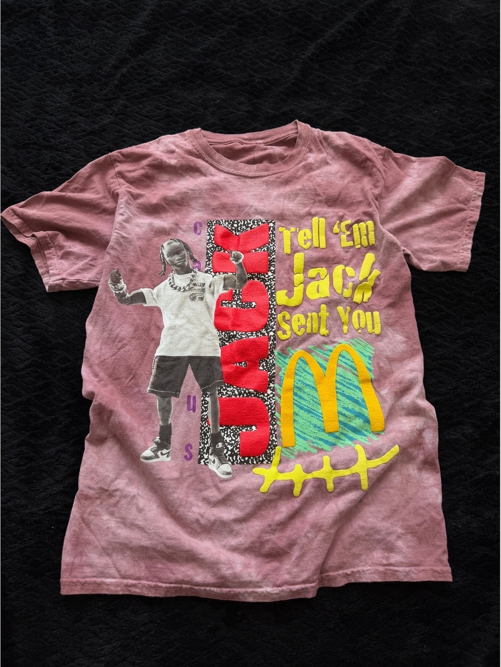 Travis Scott x McDonald's Cactus Jack Smile II T-Shirt Berry Pink